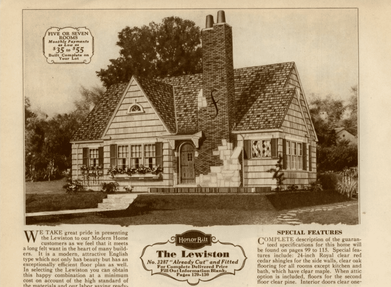 A copy of The Lewiston house from a Sears catalog