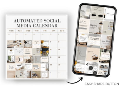 Social media calendar example for real estate agents from Agent Crate
